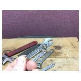 8 Adjustable Crescent Style Wrenches - Including Minis