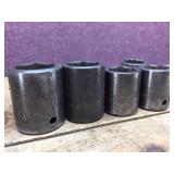 SNAP ON Impact Sockets - Mostly SAE 6 Pt