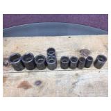 SNAP ON Impact Sockets - Mostly SAE 6 Pt