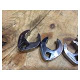 SNAP ON 11 Pc Sequential Flare Nut/Crow Foot - Socket Wrenches  3/8" - 1"