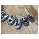 SNAP ON 11 Pc Sequential Flare Nut/Crow Foot - Socket Wrenches  3/8" - 1"