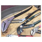 (5) CRAFTSMAN - MASTERFORCE - CRESCENT - VISE GRIP Adjustable Pliers