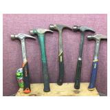 5 Framing Hammers - STANLEY - IRWIN - ESTWING - HAUS - MASTERFORCE