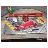Carpenter Tool Group - Levels - Squares - Saws - Tape Measures