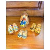 Mini Hand-Painted Dutch Wooden Clogs
