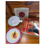 Coke Lot, Puzzle in a Tin, Ice Cream Bowl, Ice Cream Scoop, and a Columbia Record