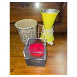 Yellow Lamp, Utensil Holder and Rose, Loss of a Pet Memorial