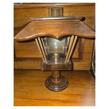 Cornwall Wood Candle Holder Lantern, made in the USA, Metal Tray