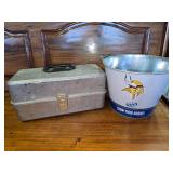 Empty Tackle Box and Vikings Bucket