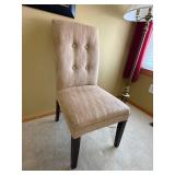 Dining Chair - Beige Upholstery, Button Tufted Back
