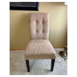 Dining Chair - Beige Upholstery, Button Tufted Back