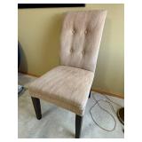 Dining Chair - Beige Upholstery, Button Tufted Back