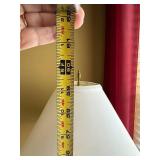 Brass 3-Arm Floor Lamp with White Fabric Shade - 60 in Tall