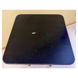 End Table - Black Wood with Single Drawer & Ring Pull