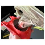 Bluebird Print in Black Frame & Red Cardinal Lamp - Bird Decor Set