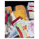 Office Supplies, Greeting Cards & Envelopes Assortment with Stationery - Office Supplies Lot