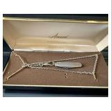 Vintage Anson Sterling Silver Pocket Knife on Chain - Made in USA