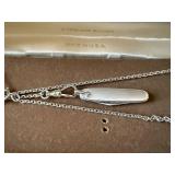 Vintage Anson Sterling Silver Pocket Knife on Chain - Made in USA
