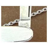 Vintage Anson Sterling Silver Pocket Knife on Chain - Made in USA