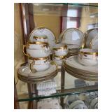 Bavaria Porcelain Dinnerware Set - Gold Trim, Floral Motif, Tea Service