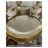 Bavaria Porcelain Dinnerware Set - Gold Trim, Floral Motif, Tea Service
