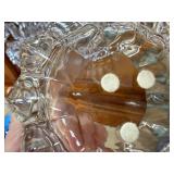 Orrefors Crystal Cut Glass Bowls - Large & Small, Scalloped Petal Rim, 7 in & 5 in