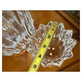 Orrefors Crystal Cut Glass Bowls - Large & Small, Scalloped Petal Rim, 7 in & 5 in
