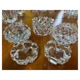 Orrefors Sweden Crystal Glass Bowls & Votive Holders - Assorted Cut Patterns