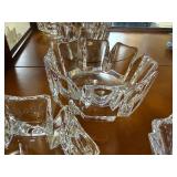 Orrefors Sweden Crystal Bowls - Clear Lead Crystal, Faceted Edges