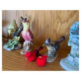 Vintage Ceramic Bird Figurines Lot - 8 Pieces - Spalding China & Royal Copenhagen