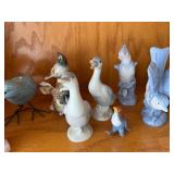 Porcelain Bird Figurines West Germany Vintage Decor & Cottage Birdhouse