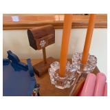 Dalecarlian Dala Horse Decor Lot - Sweden Rosemaling Tile, Candles & Ornaments