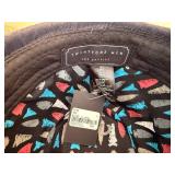 TwentyOne Men LA Gray Fedora - Doreman Pacific Seagrass Straw Hat - Red Head Fedora