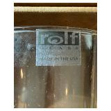Etched Glass Tumblers - Heron & Cattails Pattern - 8-Piece Set - Made in USA