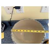 Ceramic Planter Bowls Set of 3 - Speckled Blue & Rust Glaze, Drainage Holes