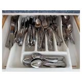 Ornate Silver-Plate Flatware Set - Forks, Spoons, Knives