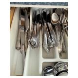 Ornate Silver-Plate Flatware Set - Forks, Spoons, Knives