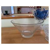 Crystal Glass Bowls & Compote - 4-Piece Cut-Pattern Set