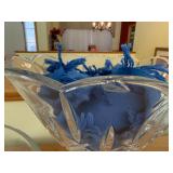 Crystal Glass Bowls & Compote - 4-Piece Cut-Pattern Set