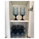 Blue Glass Goblets - Stemware Set, Blue-Tinted Wine Glasses