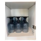 Blue Glass Goblets - Stemware Set, Blue-Tinted Wine Glasses