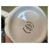 Floral Bone China Mugs - Set of 6, Pink Roses & Hydrangea, Made in England