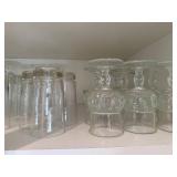 Clear Glass Stemware & Tumblers - Mixed Wine Glasses, Goblets, & Short Tumblers