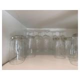 Clear Glass Stemware & Tumblers - Mixed Wine Glasses, Goblets, & Short Tumblers