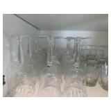 Clear Glass Stemware & Tumblers - Mixed Wine Glasses, Goblets, & Short Tumblers