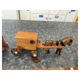 Winter Scene Ceramic Trays Set of 3 with Candle Holders & Guitar Figurine