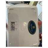 Winter Scene Ceramic Trays Set of 3 with Candle Holders & Guitar Figurine