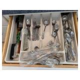 Vintage Silverplate Flatware Set - Ornate Handles - Mixed Service Pieces