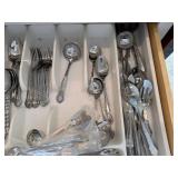 Vintage Silverplate Flatware Set - Ornate Handles - Mixed Service Pieces
