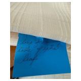 White Table Linens Lot - Damask Lace Overlay & Square-Pattern Weave (Lot of 3)